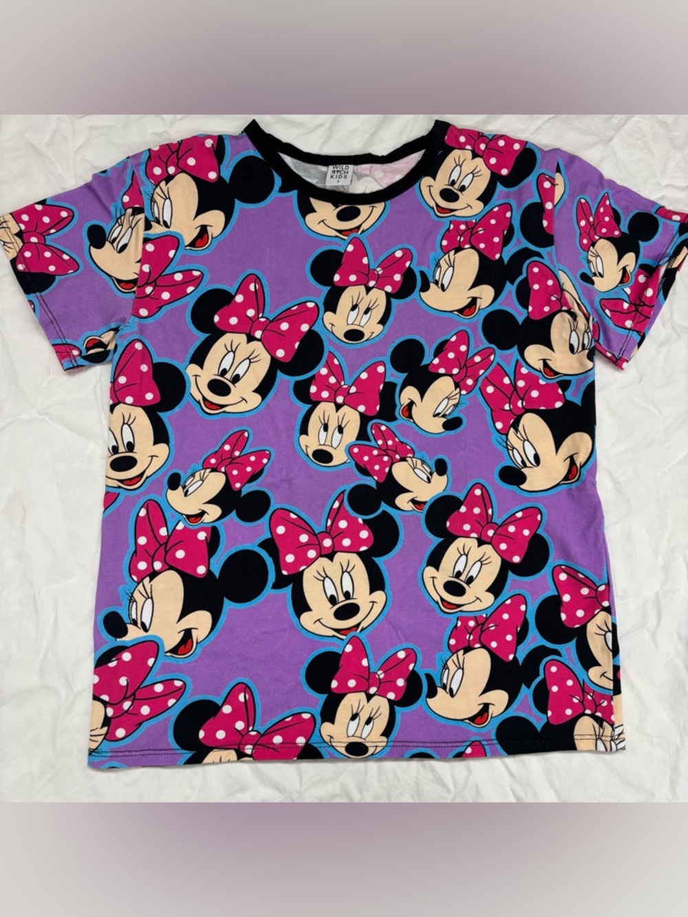 Wild Rich Kids Purple Pink‎ Minnie T-Shirt Top Adult Size Small
